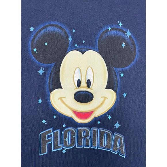 VINTAGE Disney Mickey Mouse Graphic Crewneck Sweatshirt Men Small Blue 90s - Picture 2 of 6